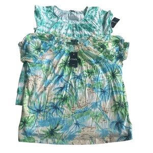 CHAPS‎ Lot of 2 Summer Cruise Wear Tops Womens Plus 2X